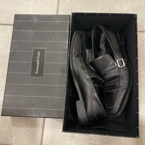 Ermenegildo Zegna Classic Black Slip-On Loafers